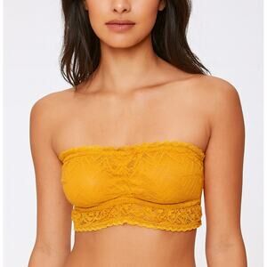 Forever 21 Bandeau Lace Bra Yellow NWT